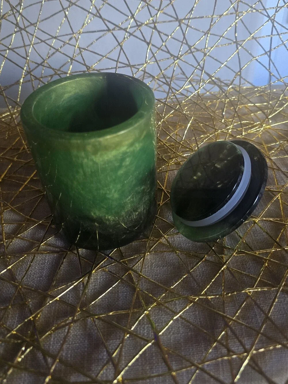 Decorative Green Turtle-Top Reptile Accessory Jar - Green Finish